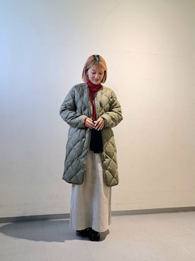 「レッド」｜「アイテム（ダウンジャケット/コート）」を使った、oda8118さん（レディース・152cm）の冬コーディネート