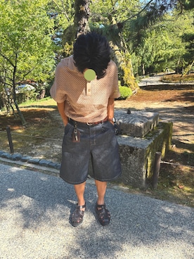 「アイテム（財布/小物、ブラウン系）」を使った、いぶさん（メンズ・168cm）の秋コーディネート