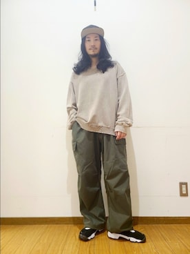 「アイテム（スウェット）」を使った、アライタカノリさん（メンズ・164cm）の秋コーディネート