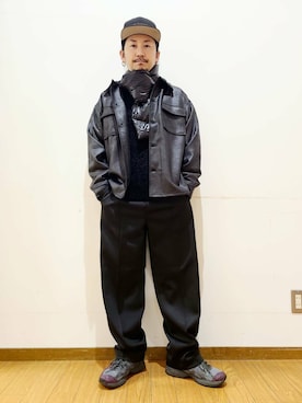 アライタカノリさん（メンズ・164cm）の冬コーディネート