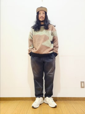 「アイテム（ニット/セーター）」を使った、アライタカノリさん（メンズ・164cm）の秋コーディネート