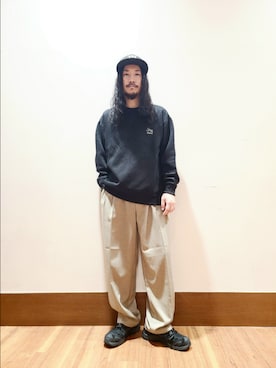 「センタープレス」｜アライタカノリさん（メンズ・164cm）の秋コーディネート