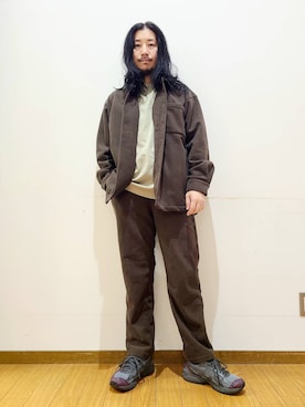 「アイテム（その他アウター、ブラウン系）」を使った、アライタカノリさん（メンズ・164cm）の秋コーディネート