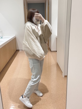 「merry jenny（メリージェニー）のアイテム（ブルゾン）」を使った、ミルクセーキさん（レディース・151cm）の冬コーディネート