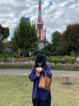 「秋冬」｜「アイテム（サロペット/オーバーオール）」を使った、フウさん（レディース・156cm）の秋コーディネート