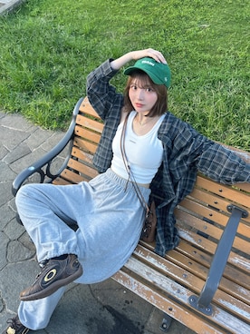 「アイテム（タンクトップ）」を使った、SAKURAさん（骨格ストレート・レディース・161cm）の夏コーディネート