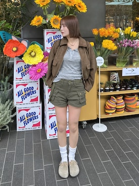 「アイテム（ジャケット/アウター）」を使った、SAKURAさん（レディース・160cm）の春コーディネート