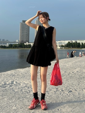 「アイテム（ワンピース/ドレス）」を使った、SAKURAさん（レディース・161cm）の夏コーディネート