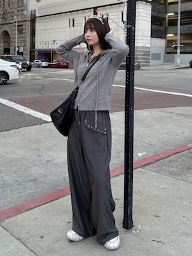 「FCMM（エフシーエムエム）のアイテム」を使った、SAKURAさん（レディース・160cm）の冬コーディネート