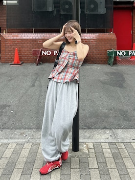 「アイテム（キャミソール）」を使った、SAKURAさん（レディース・161cm）の夏コーディネート