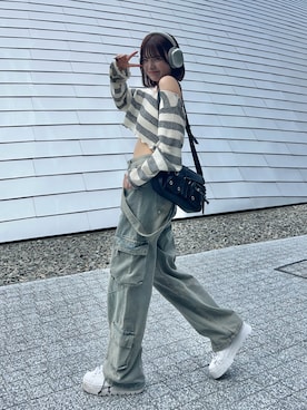 「PUMA（プーマ）のPUMA プーマ ウィメンズ メイズ クラシック スニーカー（スニーカー、ホワイト系）」を使った、SAKURAさん（レディース・160cm）の春コーディネート