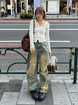 「JORDAN BRAND（ジョーダンブランド）のアイテム」を使った、SAKURAさん（レディース・160cm）の春コーディネート