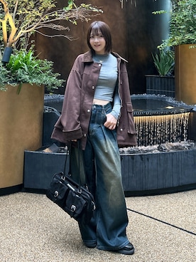 「アイテム（カバーオール）」を使った、SAKURAさん（レディース・161cm）の秋コーディネート