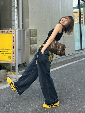 「アイテム（タンクトップ）」を使った、SAKURAさん（レディース・161cm）の夏コーディネート