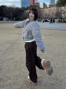 「アイテム（ブーツ）」を使った、SAKURAさん（レディース・160cm・20代）の冬コーディネート