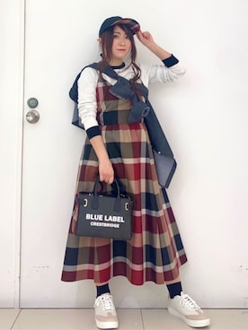 「BLUE LABEL CRESTBRIDGE（ブルーレーベルクレストブリッジ）のアイテム」を使った、ブルーレーベル・クレストブリッジ公式さん（レディース・152cm）の春コーディネート