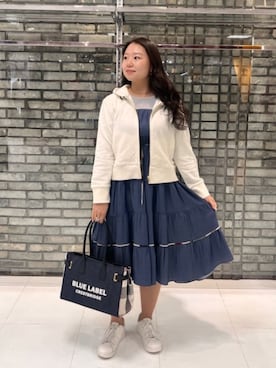 「ドッキングワンピ」｜ブルーレーベル・クレストブリッジ公式さん（レディース・164cm）の夏コーディネート