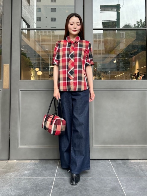 BLUE LABEL CRESTBRIDGE ブラウス シャツ クレストブリッジチェック