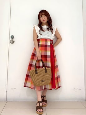 「アイテム（シュシュ）」を使った、ブルーレーベル・クレストブリッジ公式さん（レディース・152cm）の夏コーディネート