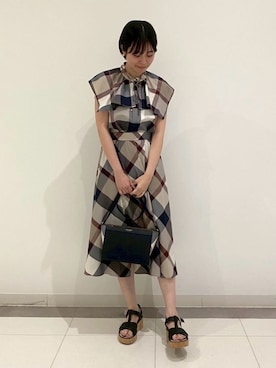 「ミニショルダー」｜ブルーレーベル・クレストブリッジ公式さん（レディース・157cm）の夏コーディネート