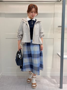 「BLUE LABEL CRESTBRIDGE（ブルーレーベルクレストブリッジ）のアイテム」を使った、ブルーレーベル・クレストブリッジ公式さん（レディース・152cm）の春コーディネート