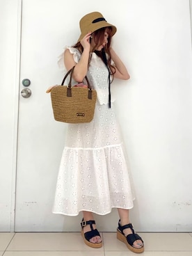 ブルーレーベル・クレストブリッジ公式さん（レディース・152cm）の夏コーディネート