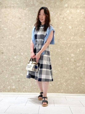 ブルーレーベル・クレストブリッジ公式さん(レディース・154cm)の夏コーディネート