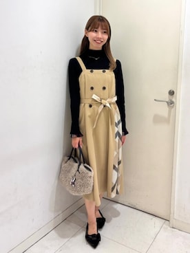 「秋のコーデ」｜「アイテム（財布/小物）」を使った、ブルーレーベル・クレストブリッジ公式さん（レディース・159cm）の秋コーディネート