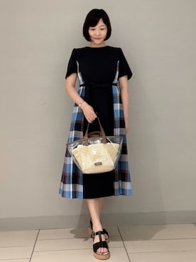 ブルーレーベルクレストブリッジ sweetコラボポプリンワンピース 3way ブルーレーベルクレストブリッジ sweetコラボポプリンワンピース