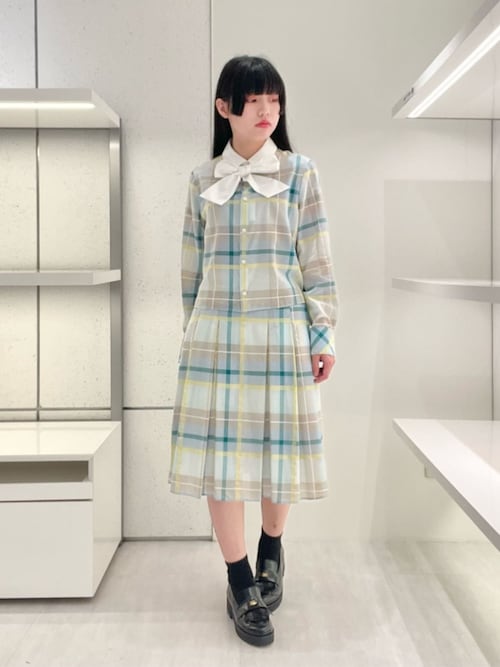 【WEB限定カラー】ブルーレーベルクレストブリッジチェックシャドードビーブラウス BLUE LABEL CRESTBRIDGE ブラウス シャツ クレストブリッジ