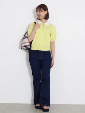 「BLUE LABEL CRESTBRIDGE（ブルーレーベルクレストブリッジ）のアイテム」を使った、ブルーレーベル・クレストブリッジ公式さん（レディース・159cm）の春コーディネート