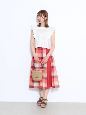 ブルーレーベル・クレストブリッジ公式さん（レディース・159cm）の夏コーディネート