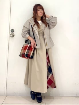 「BLUE LABEL CRESTBRIDGE（ブルーレーベルクレストブリッジ）のアイテム」を使った、ブルーレーベル・クレストブリッジ公式さん（レディース・152cm）の春コーディネート