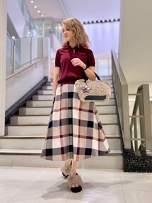 クレストブリッジチェックライトクロッシングツイルスカートを使った