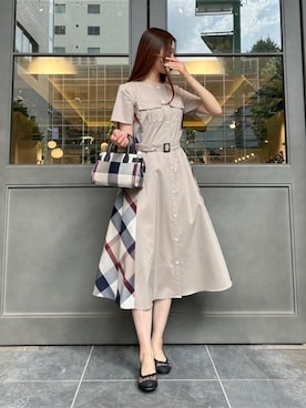 ブルーレーベル・クレストブリッジ公式さん（レディース・163cm）の夏コーディネート