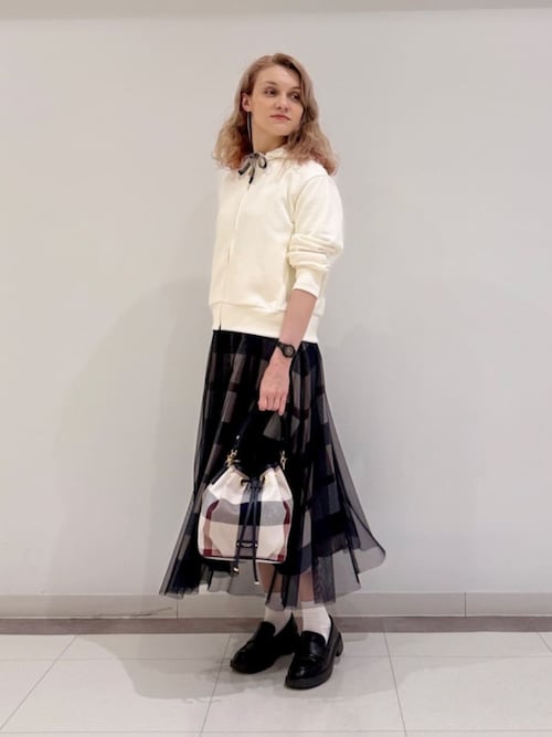 ブルーレーベル・クレストブリッジ　チュールスカート BLUE LABEL CRESTBRIDGE スカート クレストブリッジチェック