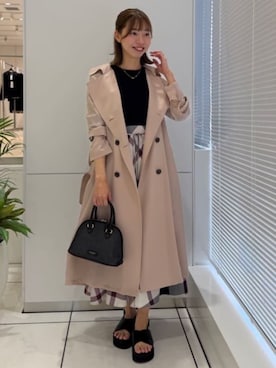 「BLUE LABEL CRESTBRIDGE（ブルーレーベルクレストブリッジ）のアイテム」を使った、ブルーレーベル・クレストブリッジ公式さん（レディース・159cm）の春コーディネート