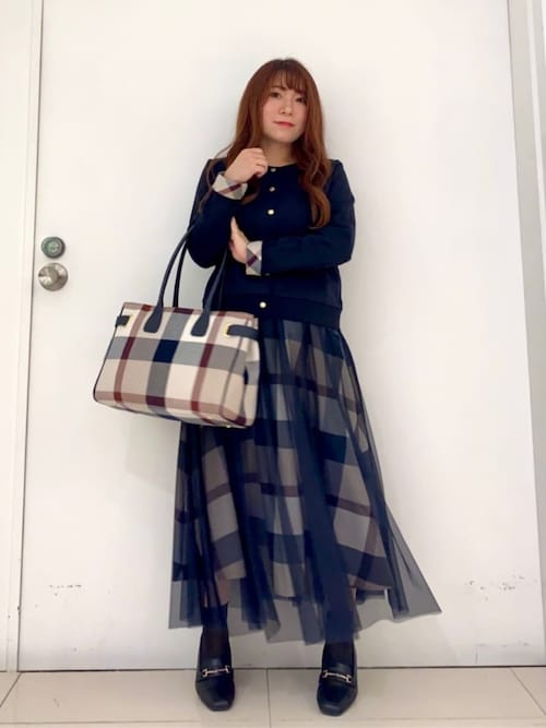 BLUE LABEL CRESTBRIDGE カーディガン コンパクトソフト裏毛