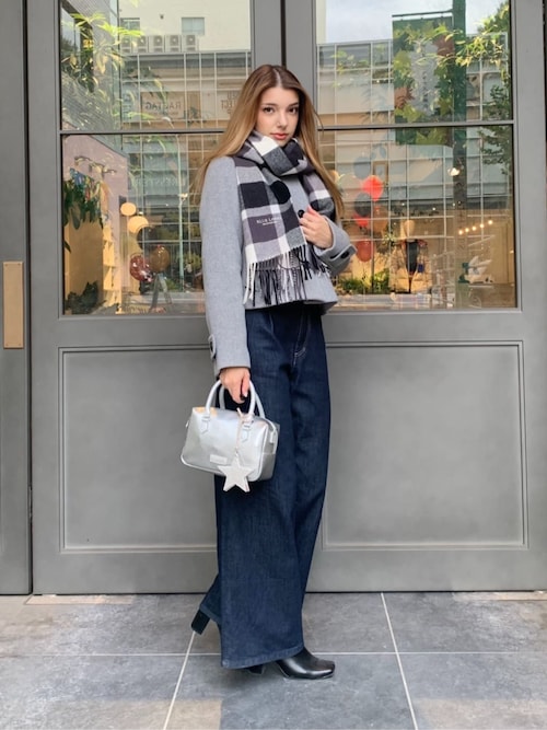 ファインダブルビーバーノーカラージャケット（ノーカラージャケット