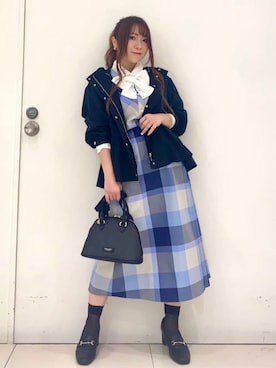 「BLUE LABEL CRESTBRIDGE（ブルーレーベルクレストブリッジ）のアイテム」を使った、ブルーレーベル・クレストブリッジ公式さん（レディース・152cm）の春コーディネート