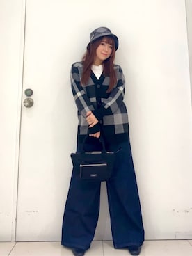「アイテム（キャスケット）」を使った、ブルーレーベル・クレストブリッジ公式さん（レディース・152cm）の秋コーディネート