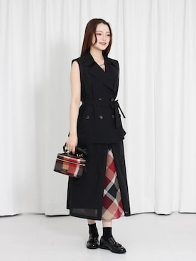 ブルーレーベル・クレストブリッジ公式さん（レディース・163cm）の秋コーディネート