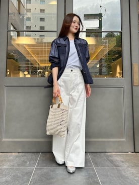 「アイテム（バレエシューズ）」を使った、ブルーレーベル・クレストブリッジ公式さん（レディース・163cm）の夏コーディネート