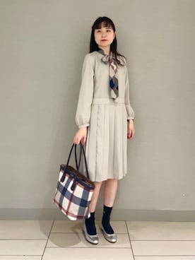 「アイテム（バレエシューズ）」を使った、ブルーレーベル・クレストブリッジ公式さん（レディース・165cm）の夏コーディネート