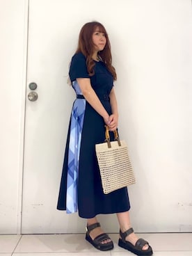 ブルーレーベル・クレストブリッジ公式さん（レディース・152cm）の夏コーディネート
