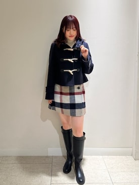 「アイテム（ダッフルコート）」を使った、ブルーレーベル・クレストブリッジ公式さん（レディース・165cm）の冬コーディネート