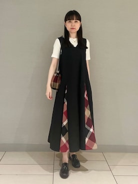 「アイテム（ワンピース/ドレス）」を使った、ブルーレーベル・クレストブリッジ公式さん（レディース・165cm）の秋コーディネート