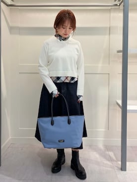 「BLUE LABEL CRESTBRIDGE（ブルーレーベルクレストブリッジ）のアイテム」を使った、ブルーレーベル・クレストブリッジ公式さん（レディース・152cm）の春コーディネート