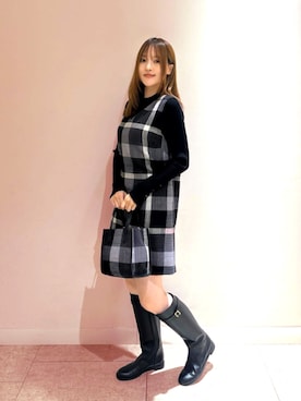 「アイテム（キャスケット）」を使った、ブルーレーベル・クレストブリッジ公式さん（レディース・165cm）の秋コーディネート