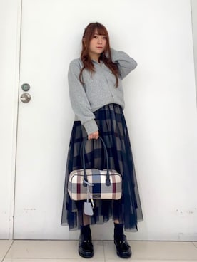 「アイテム（キーケース/キーアクセサリー）」を使った、ブルーレーベル・クレストブリッジ公式さん（レディース・152cm）の秋コーディネート